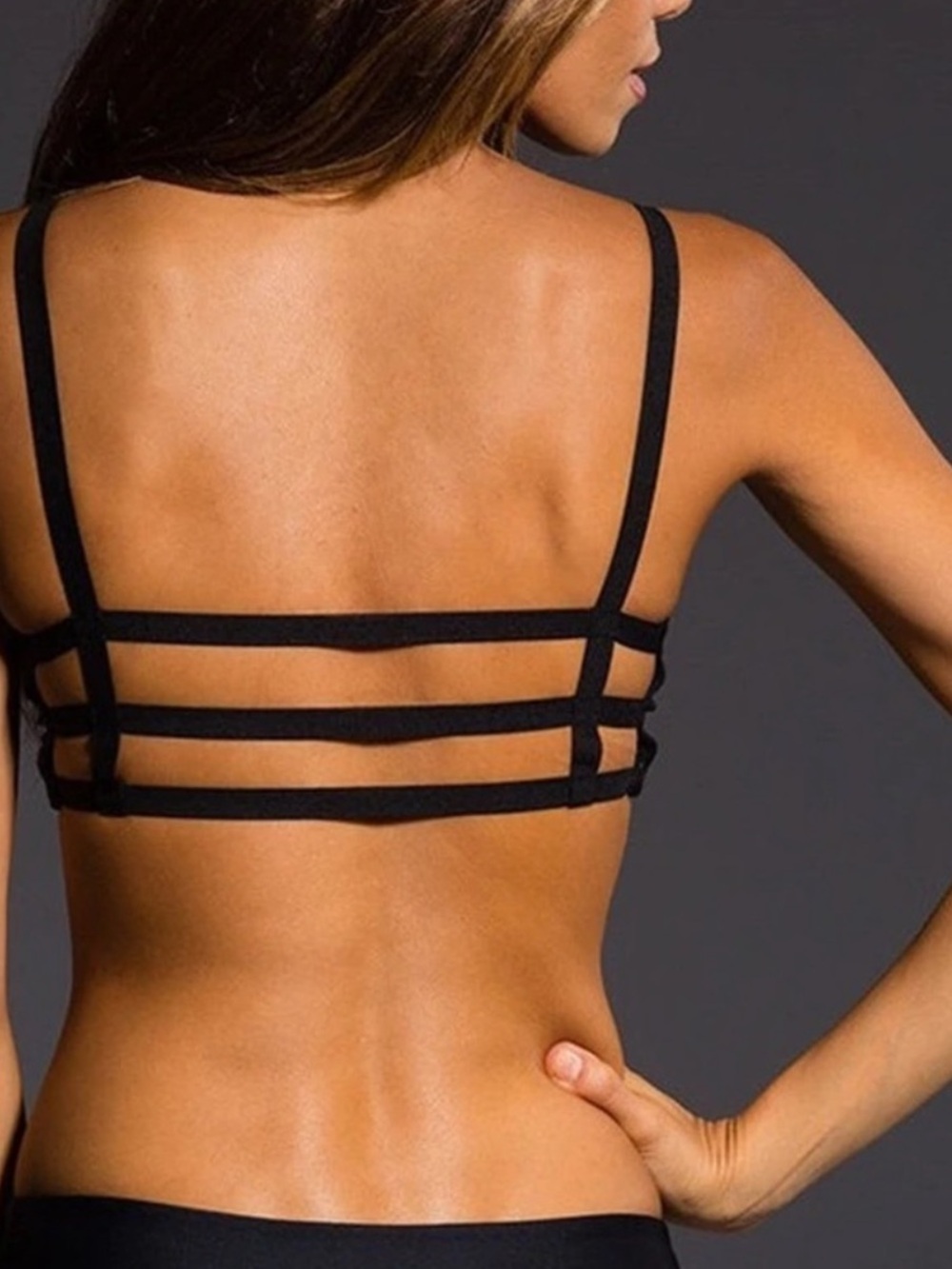 Onzie Black Strappy Sports Bra